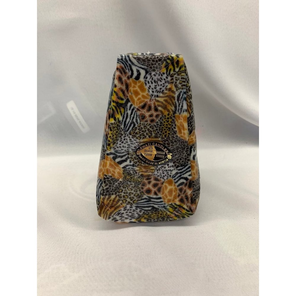 Swazi Candles Handmade in Africa Animal Print Wax Candle Zebra Tiger Giraffe!